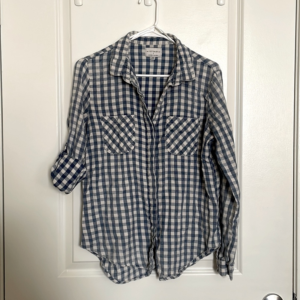 Long Sleeve Plaid Button down